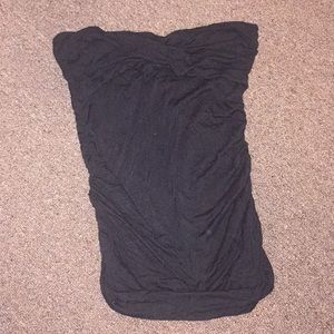 Black strapless top